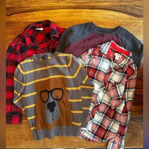 4 boys size 6 tops for winter bundle lot